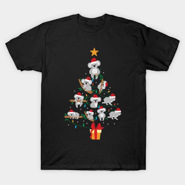 Koala Ornament Decoration Christmas Tree T-Shirt by MZeeDesigns